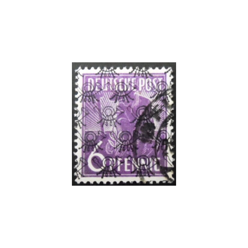 Selo postal da Alemanha de 1947 Allied Control Council Issue 6 U