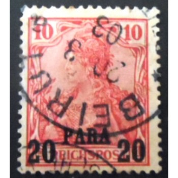 Selo postal da Alemanha de 1900 Surcharge on Germania