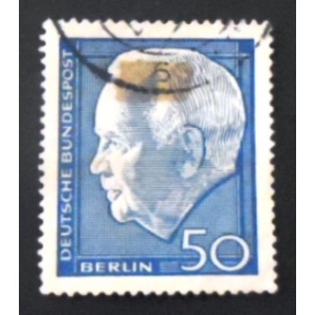 Selo postal da Alemanha Berlin de 1967 Dr. h.c. Heinrich Lübke 50