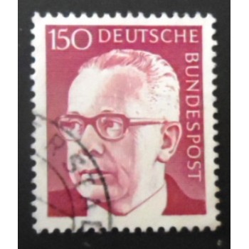 Imagem similar à do selo postal da Alemanha de 1972 Dr. Gustav Heinemann 150