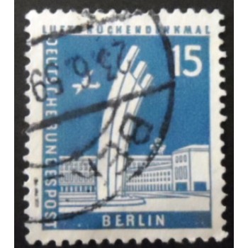 Selo postal da Alemanha Berlin de 1956 Air bridge monument Tempelhof