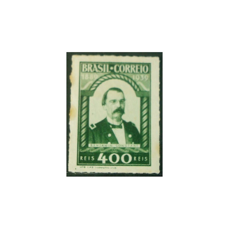 Selo postal do Brasil de 1939 Benjamin Constant N