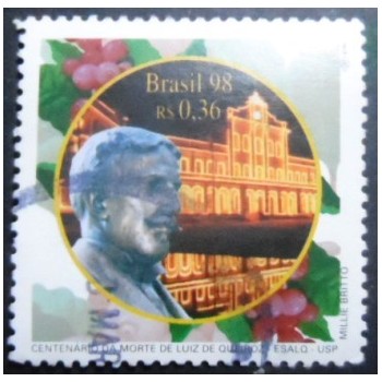 Selo postal do Brasil de 1998 Luiz de Queiroz U