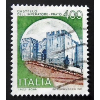 Imagem similar à do selo postal da Itália de 1980 Castles Prato III U