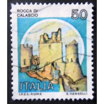 Imagem similar à do selo da Itália de 1980 Rocca di Calascio U SEV