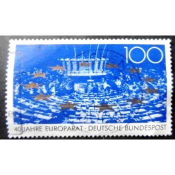 Selo postal da Alemanha de 1989 Council of Europe