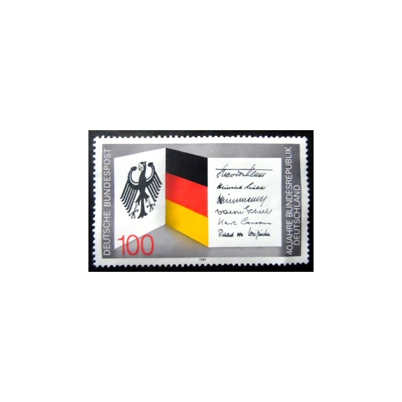 Selo postal da Alemanha de 1989 Anniversary of Federal Republic of Germany