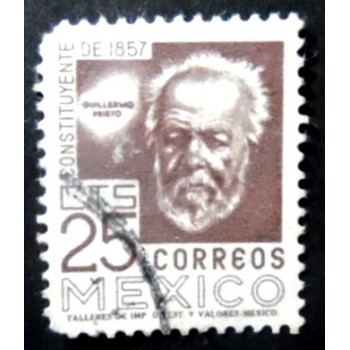 Selo postal do México de 1963 Guillermo Prieto