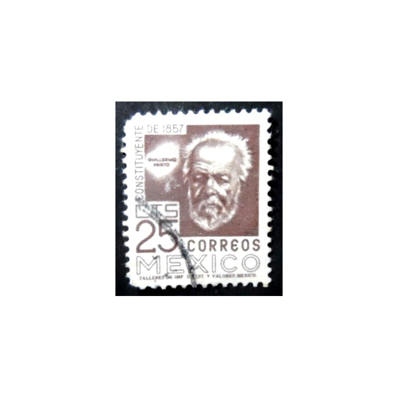 Selo postal do México de 1963 Guillermo Prieto