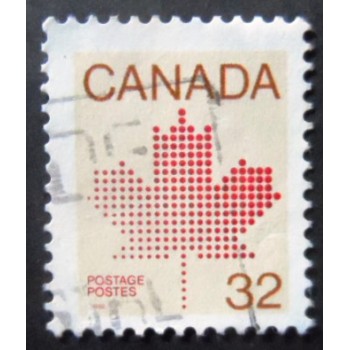 Imagem similar à do selo postal do Canadá de 1983 Maple Leaf 32 A