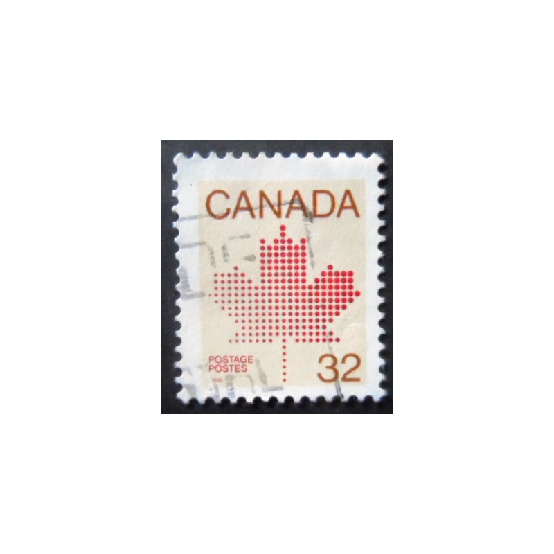 Imagem similar à do selo postal do Canadá de 1983 Maple Leaf 32 A