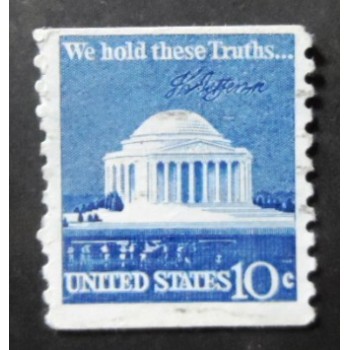 Selo postal dos Estados Unidos de 1973 Jefferson Memorial YC