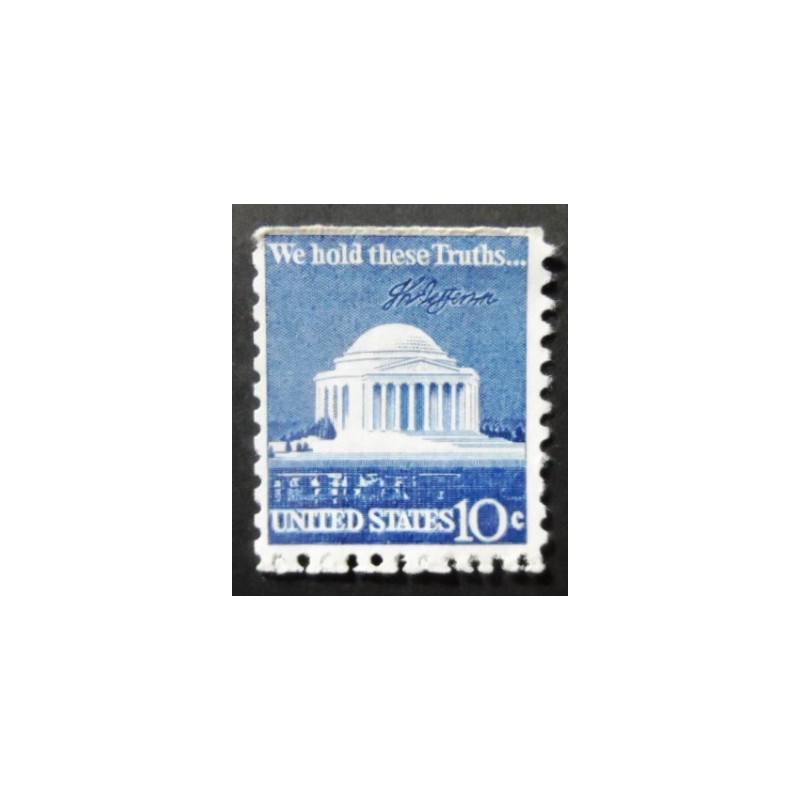 Selo postal dos Estados Unidos de 1973 Jefferson Memorial YDO