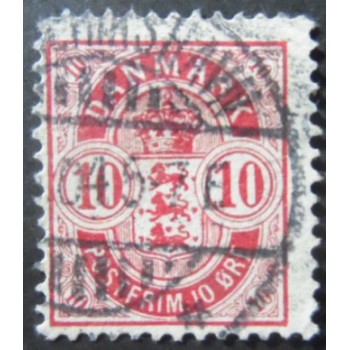 Selo postal da Dinamarca de 1895 Coat of Arms