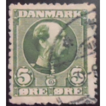 Imagem similar à do selo postal da Dinamarca de 1905 King Christian IX 5