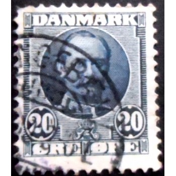 Imagem similar à do selo postal da Dinamarca de 1907 King Frederik VIII 20 U SEV