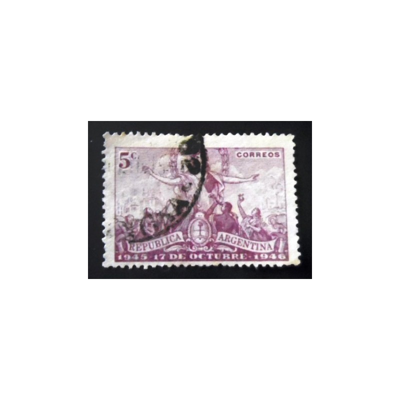 Selo postal da Argentina de 1946 Revolution of October 17th