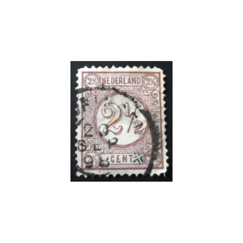 Selo postal da Holanda de 1889 Numeral 2½