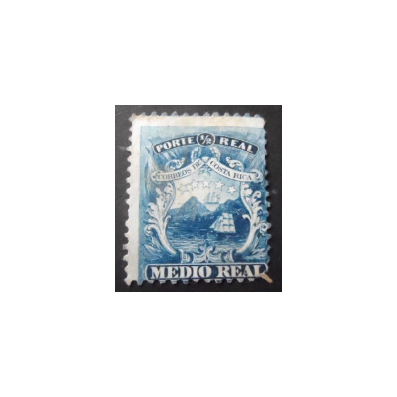 Selo postal da Costa Rica de 1863 Coat of Arms