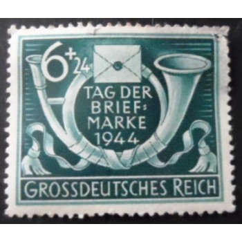 Selo postal da Alemanha Reich de 1944 Posthorn letter 6+24