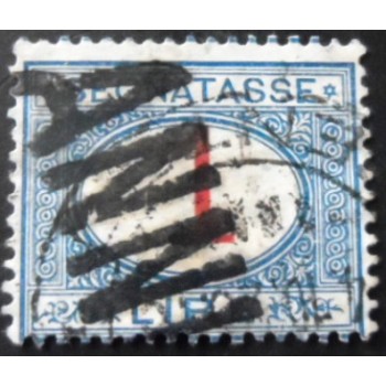 Selo postal da Itália de 1892 Number within an oval 1