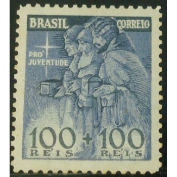 Selo postal do Brasil de 1969 Pro-juventude 100 M