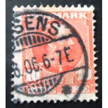 Imagem similar à do selo postal da Dinamarca de 1906 King Christian IX 10