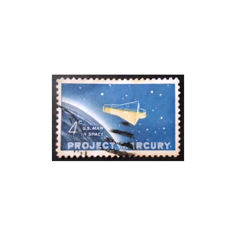 Selo postal dos Estados Unidos de 1962 Friendship 7 Capsule