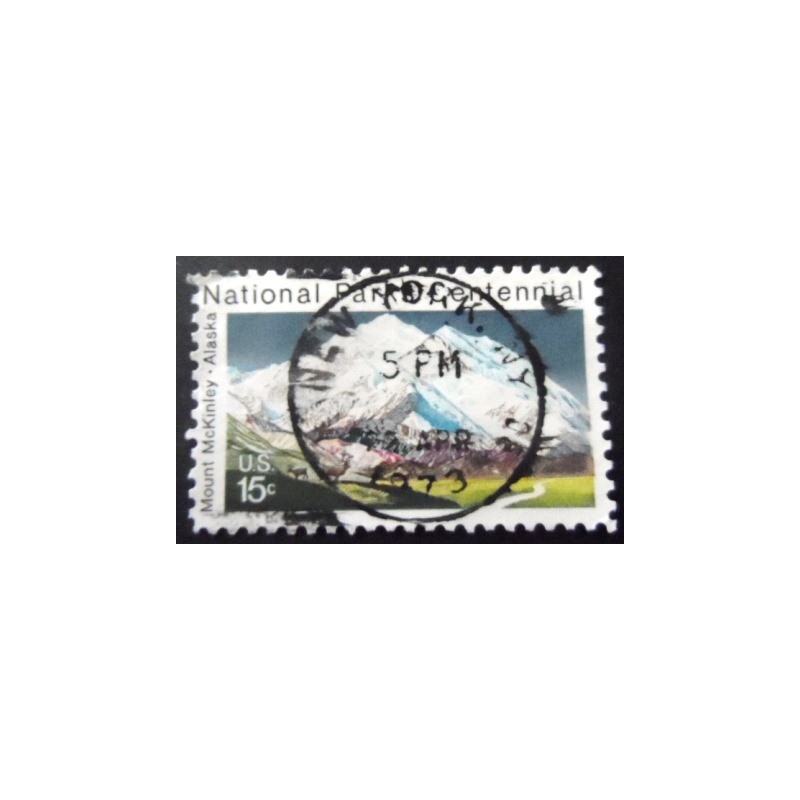 Imagem similar à do selo postal dos Estados Unidos de 1970 Mt. McKinley Alaska