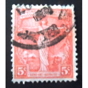 Imgem similar à do selo postal da Argentina de 1921 Panamerican Postal Congress