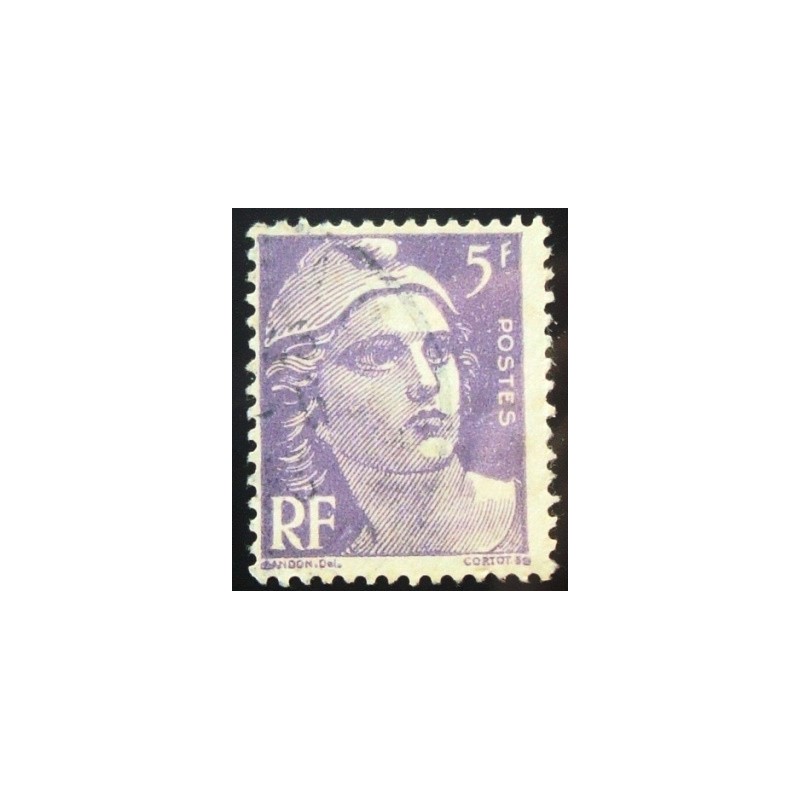 Imagem similar à do selo postal da França de 1951 Marianne type Gandon 5 cinza