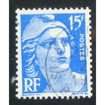 Imagem similar à do selo postal da França 1951 Marianne type Gandon 15