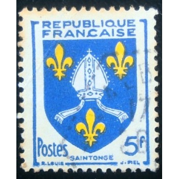 Imagem similar à do selo postal da França de 1954 - Saintonge