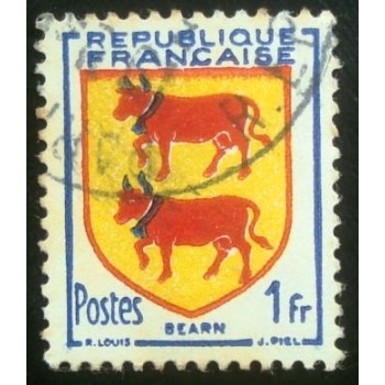 Imagem similar à do selo postal da França de 1951 Bearn