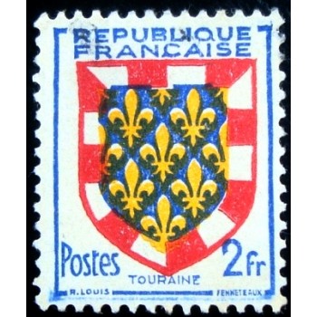 Imagem similar à do selo postal da França de 1951 Touraine