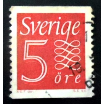 Imagem similar á do selo postal da Suécia de 1957 New Numeral type