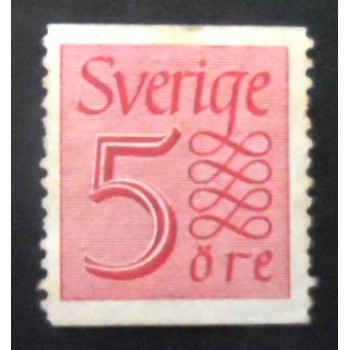 Imagem similar à do selo postal da Suécia de 1951 New Numeral type 5