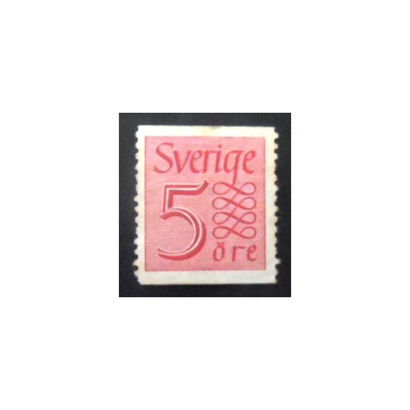 Imagem similar à do selo postal da Suécia de 1951 New Numeral type 5