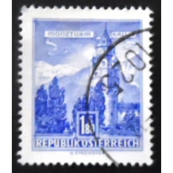 Imagem similar à do selo postal da Áustria de 1960 - Mint Tower U X