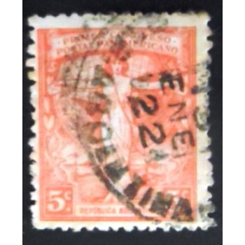 Imagem similar à do selo postal da Argentina de 1921 Panamerican Postal Congress