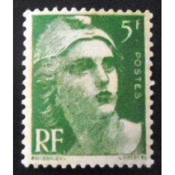 Selo postal da França 1945 - Marianne type Gandon 5 U