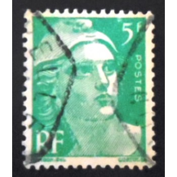 Selo postal da França 1948 Marianne type Gandon 5