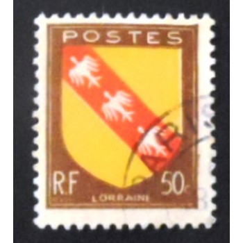 Imagem similar à do selo postal da França de 1946 Lorraine U