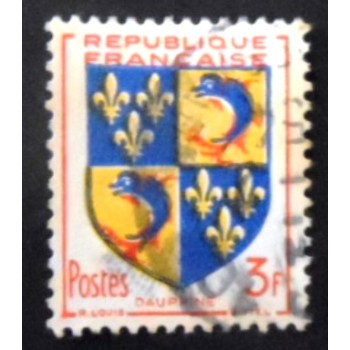 Selo postal da França de 1953 Dauphine