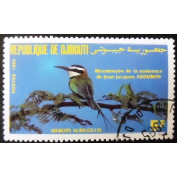 Selo postal de Djibouti de 1985 White-throated Bee-eater