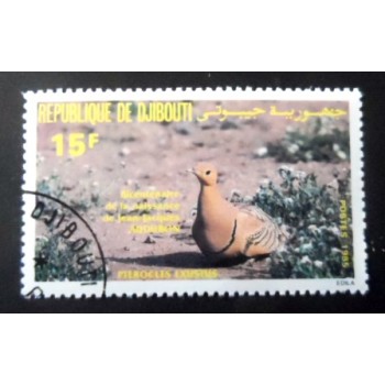 Selo postal de Djibouti de 1985 Chestnut-bellied Sandgrouse