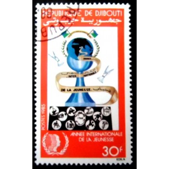 Selo postal de Djibouti de 1985 Youth Symbol