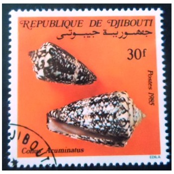 Selo postal de Djibouti de 1985 Vice Admiral Cone