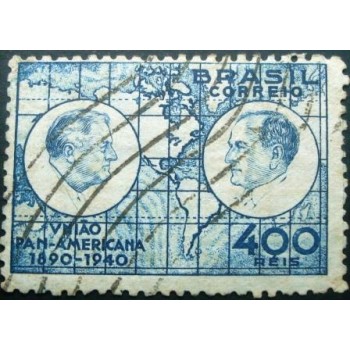 Selo postal do Brasil de 1940 União Panamericana U