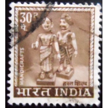 Imagem similar á do selo postal da Índia de 1967 Indian Dolls U